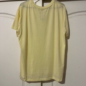 Men's Light Yellow Crew Neck Short Sleeve Tee